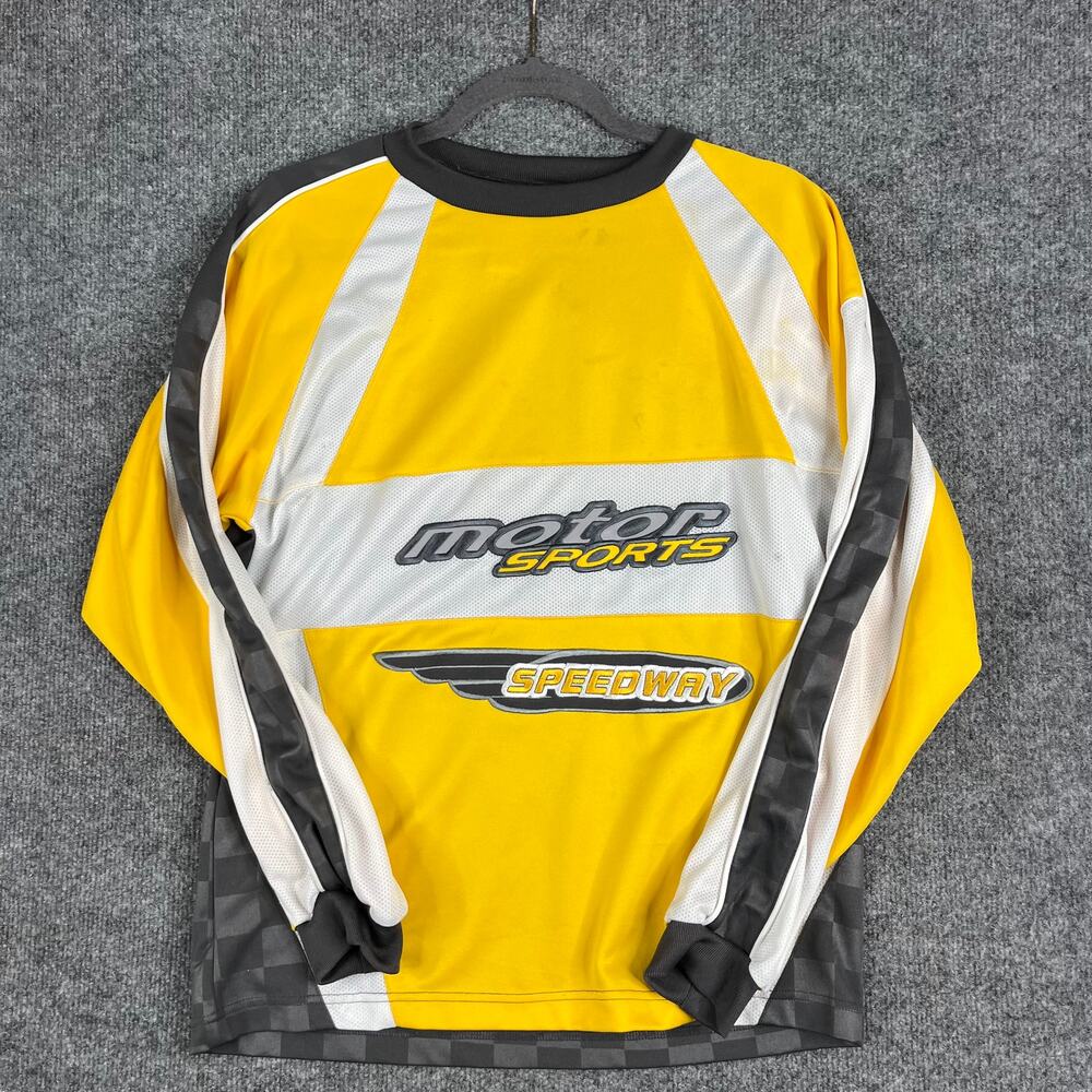 Sportrax Jersey Boys XL Yellow Motor Sports Speedway Graphic Long Sleeve Racing‎
